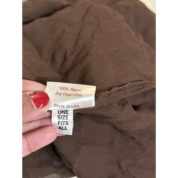 Brown sheer dress with black lace details. One size. Simple, romantic & chic - Picture 6 of 8